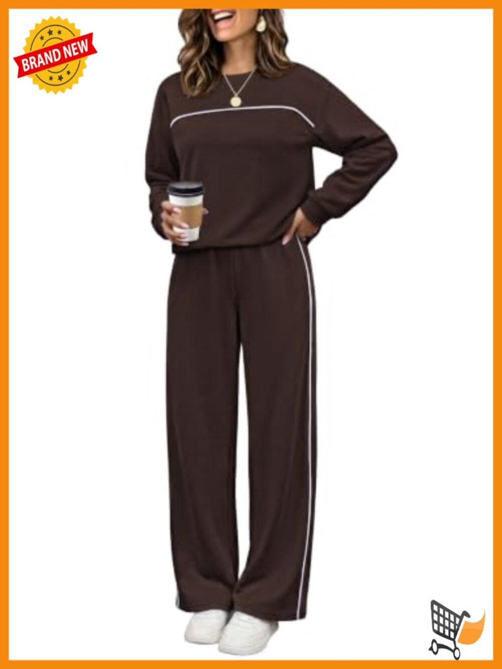 Two Piece Lounge Set Women Matching Outfit Soft Brushed Fabric